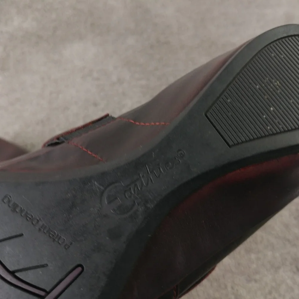 Earthies Granada Womens Size 6.5 Comfort Shoes Bordeaux Burgundy Red Leather
